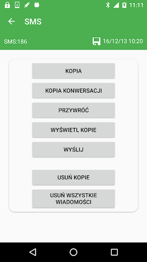 Kopii zapasowych: Kontakty&SMS PC