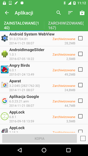 Kopii zapasowych: Kontakty&SMS PC