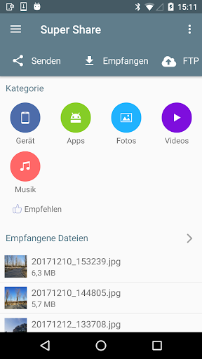 WLAN-Dateiübertragung PC