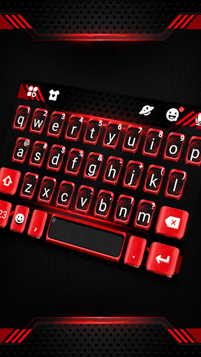 komputer Black Red Tech Keyboard Theme