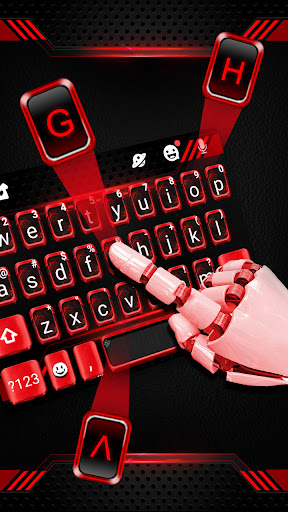 komputer Black Red Tech Keyboard Theme