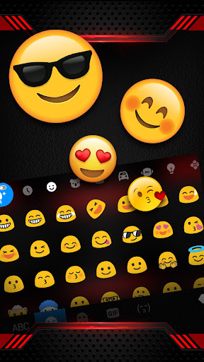 komputer Black Red Tech Keyboard Theme