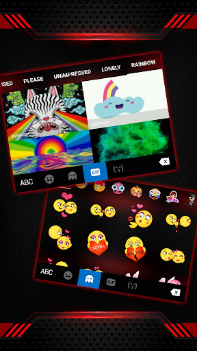 komputer Black Red Tech Keyboard Theme