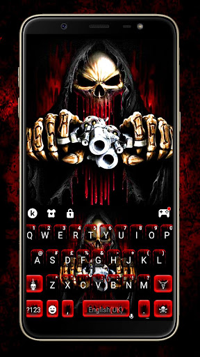 Bloody Skull Guns Keyboard The پی سی