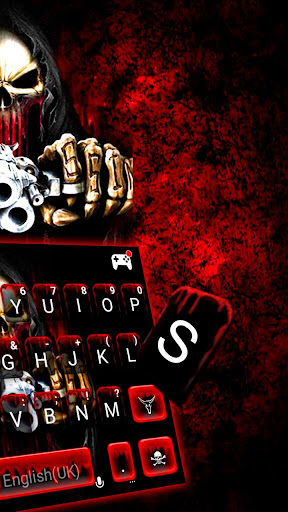 Bloody Skull Guns Keyboard The پی سی