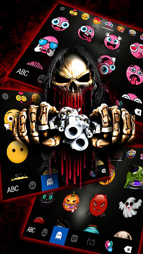 Bloody Skull Guns Keyboard The پی سی