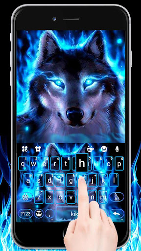 komputer Neon Wolf Themes