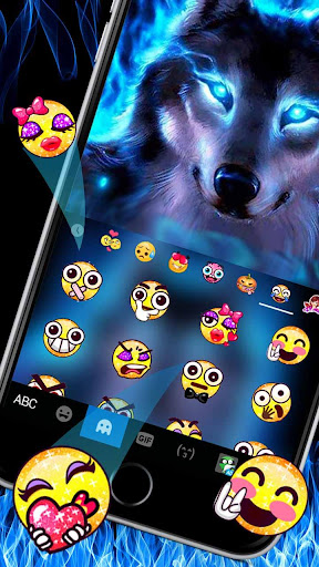 komputer Neon Wolf Themes