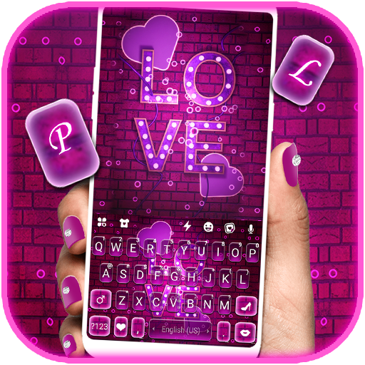Purple Neon Love Thème