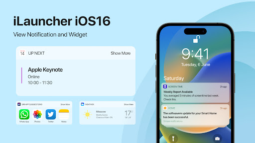 Launcher iOS16 - iLauncher الحاسوب