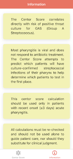Centor Score for Sore Throat پی سی