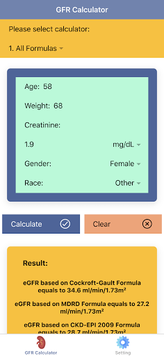 Pocket GFR Calculator پی سی