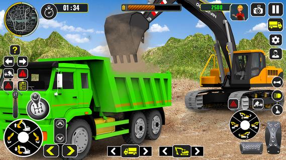 Sand Excavator Truck Driving Rescue Simulator game