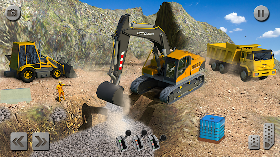 pasir penggali truk menyetir menyelamatkan simulat