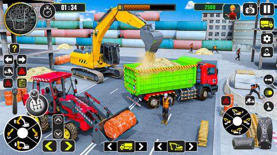 Sand Excavator Truck Driving Rescue Simulator game