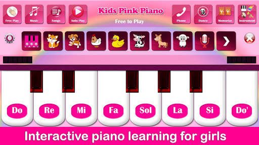 komputer Kids Pink Piano