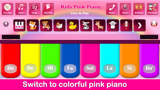komputer Kids Pink Piano