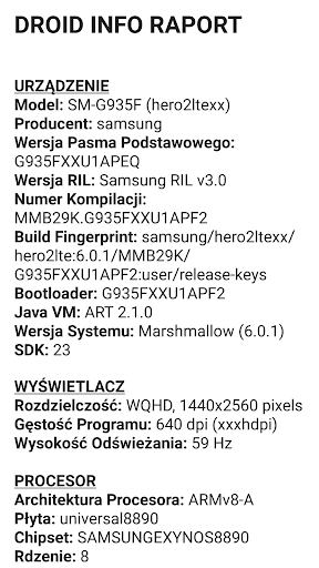 Droid Hardware Info PC