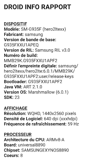 Droid Hardware Info PC