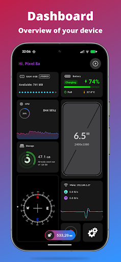 G-CPU:Monitor CPU, RAM, Widget PC