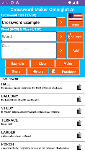 Créateur de mots croisés PC