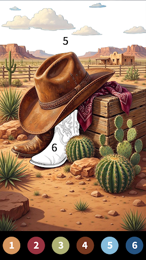 Wild West Color by Number Book PC