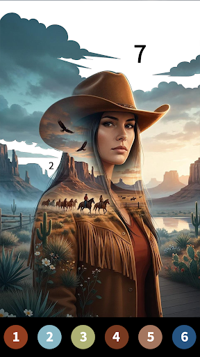 Wild West Color by Number Book PC