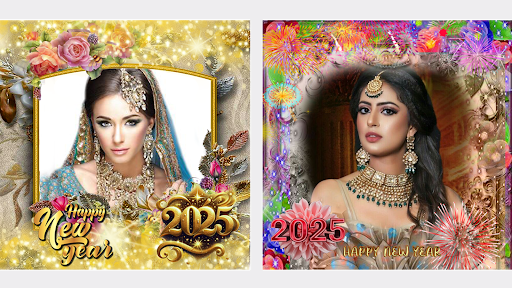 New year photo frame 2025