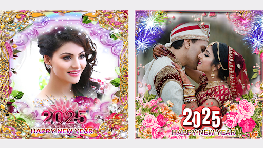 New year photo frame 2025