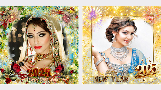 New year photo frame 2025