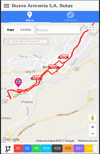 Buses Armenia S.A. Maps PC