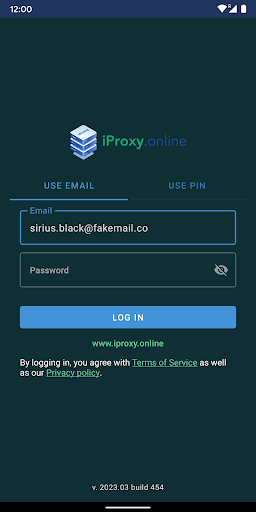 iProxy –モバイルプロキシ PC版