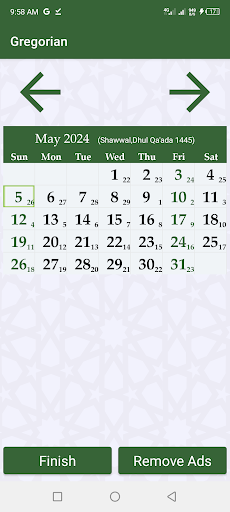 Hijri calendar (Islamic Date) پی سی