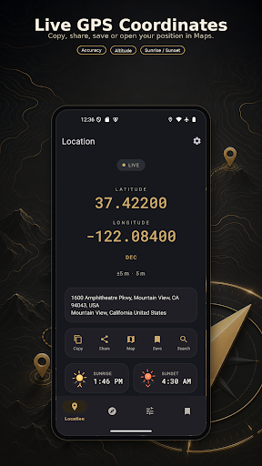 latitude longitude & compass PC