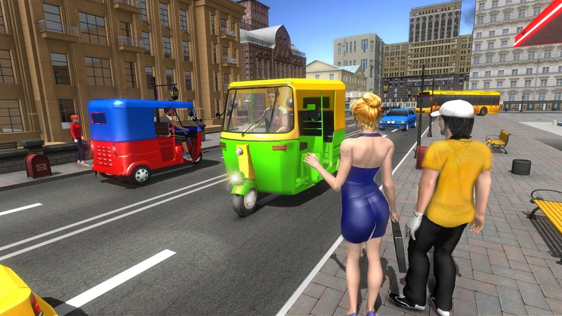 Modern Tuk Tuk Auto Rickshaw: Free Driving Games الحاسوب