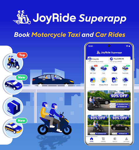 JoyRide - Book Car and MC Taxi