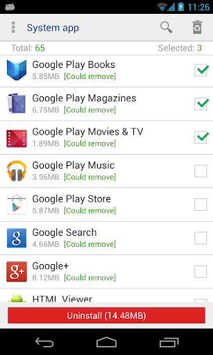 System app remover PC