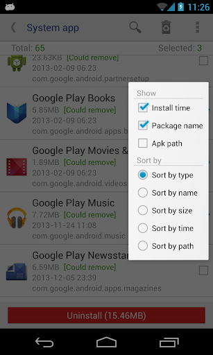 System app remover PC