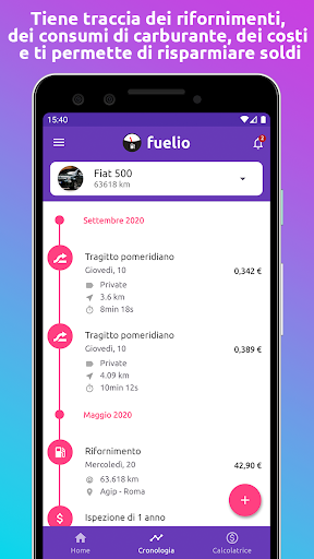 Fuelio: prezzi benzina, costi