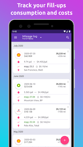 komputer Fuelio: Fuel log & fuel prices