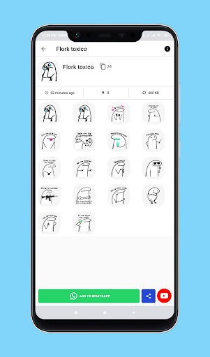 Stickers de Flork for whatsapp PC