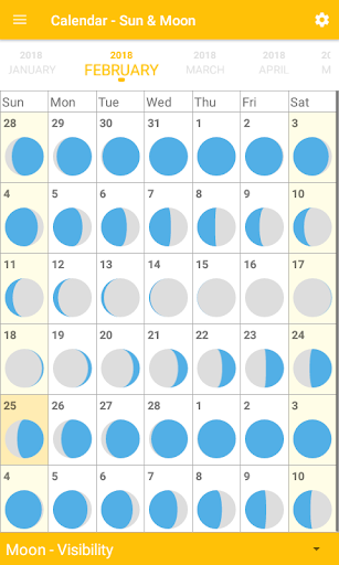 komputer Calendar - Sun & Moon