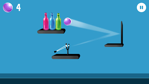 Knock Down Bottles : Slingshot