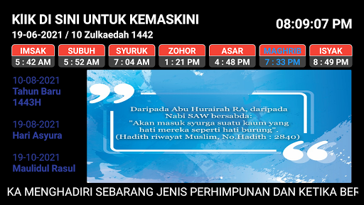 komputer Waktu Solat TV - Masjid, Surau