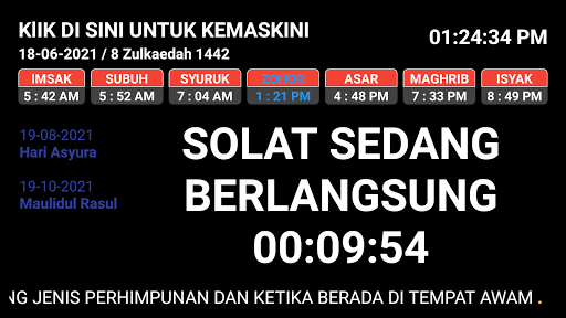 komputer Waktu Solat TV - Masjid, Surau