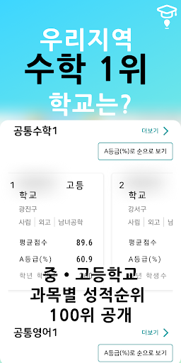 학교를찾아라 - 중고등학교 학군 순위 내신 PC