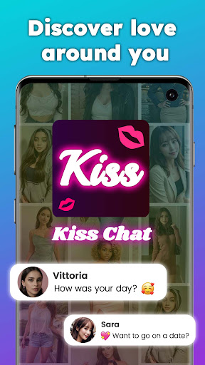 komputer Kiss Chat: Hearts Meet Here