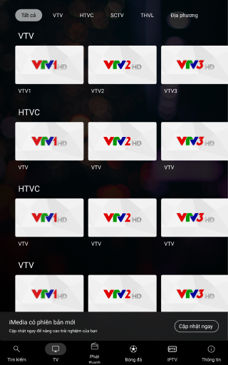 iMedia - Xem TV HD và Radio PC