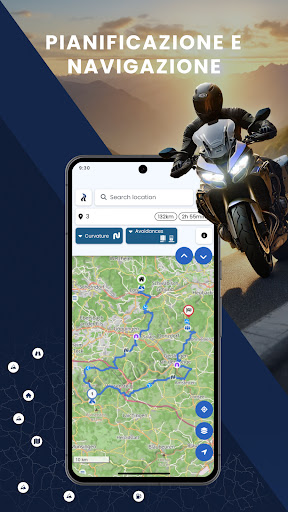 Kurviger navigazione moto