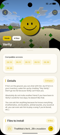 Verity Mod for Minecraft PE PC